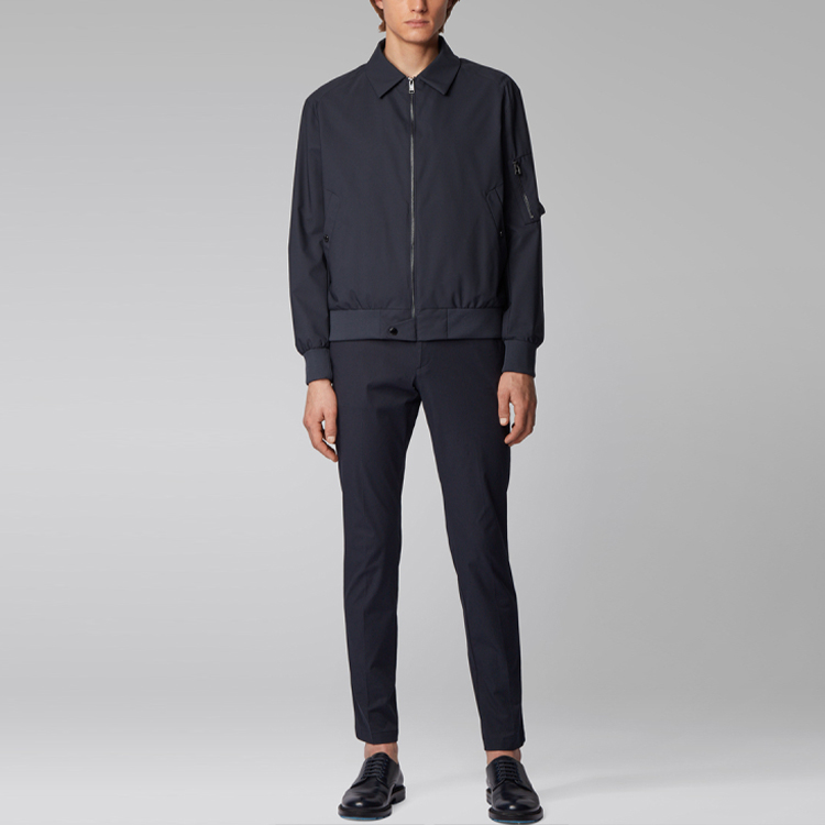 HUGO BOSS  Navy Blue Detachable Cotton Long Sleeve Jacket 50427837-406 圖 3