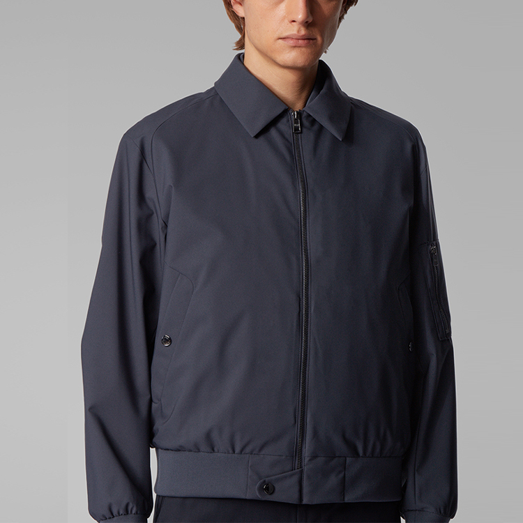 HUGO BOSS  Navy Blue Detachable Cotton Long Sleeve Jacket 50427837-406 圖 4