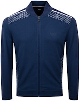 HUGO BOSS Navy Blue Geometric Pattern Knit Sweater. 50427756-410 HUGO BOSS Navy Blue Geometric Pattern Knit Sweater. 50427756-410