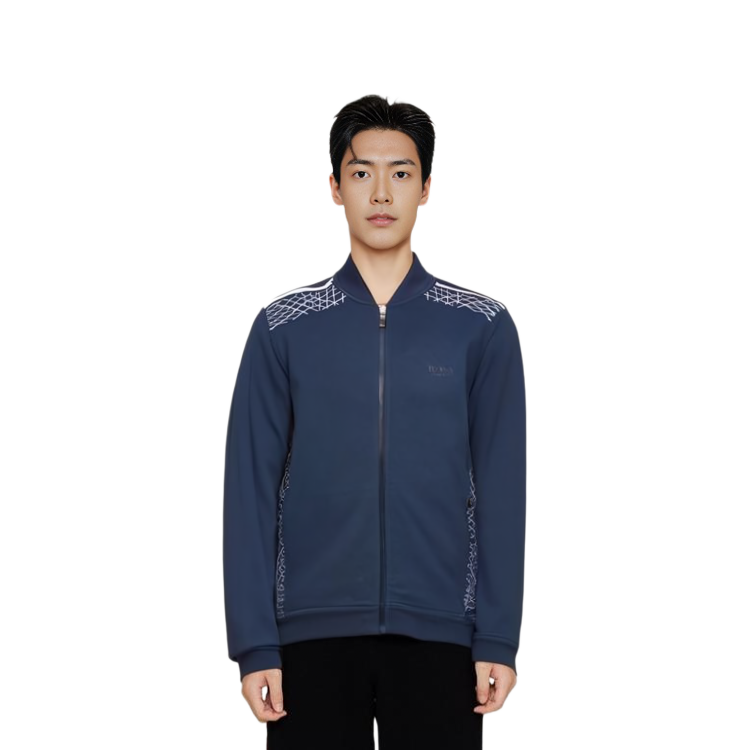 Purchase HUGO BOSS 深藍幾何圖案針織毛衣 50427756-410