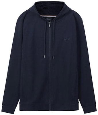 HUGO BOSS Navy Blue Plain Embroidered Logo Zip-Up Hoodie. 50480684-406 Buy HUGO BOSS Navy Blue Plain Embroidered Logo Zip-Up Hoodie. 50480684-406