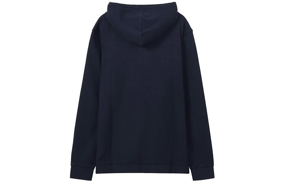 Lookbook HUGO BOSS  Navy Blue Plain Embroidered Logo Zip-Up Hoodie. 50480684-406