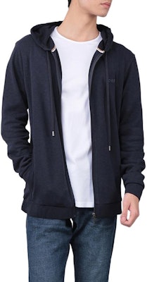 HUGO BOSS Navy Blue Plain Embroidered Logo Zip-Up Hoodie. 50480684-406 Details for HUGO BOSS Navy Blue Plain Embroidered Logo Zip-Up Hoodie. 50480684-406