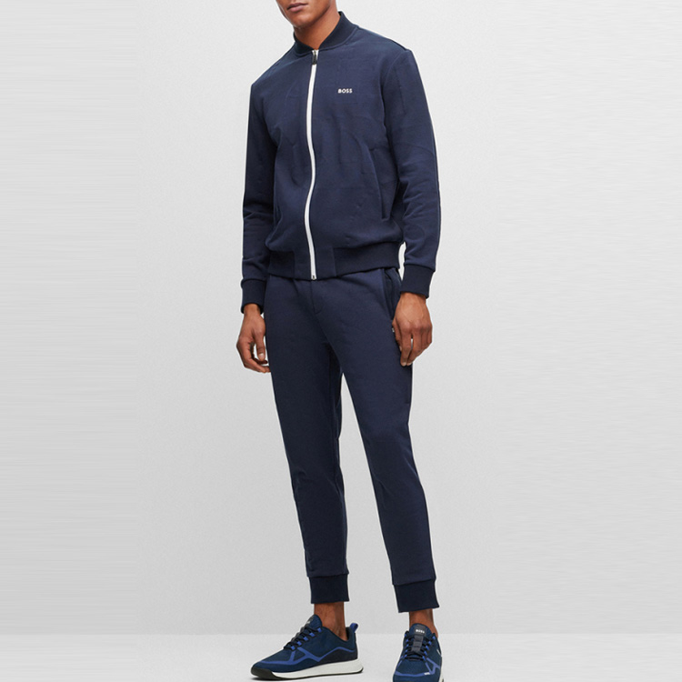 Purchase HUGO BOSS Chaqueta Azul Marino con Cremallera Completa y Letras Impresas. 50493812-402