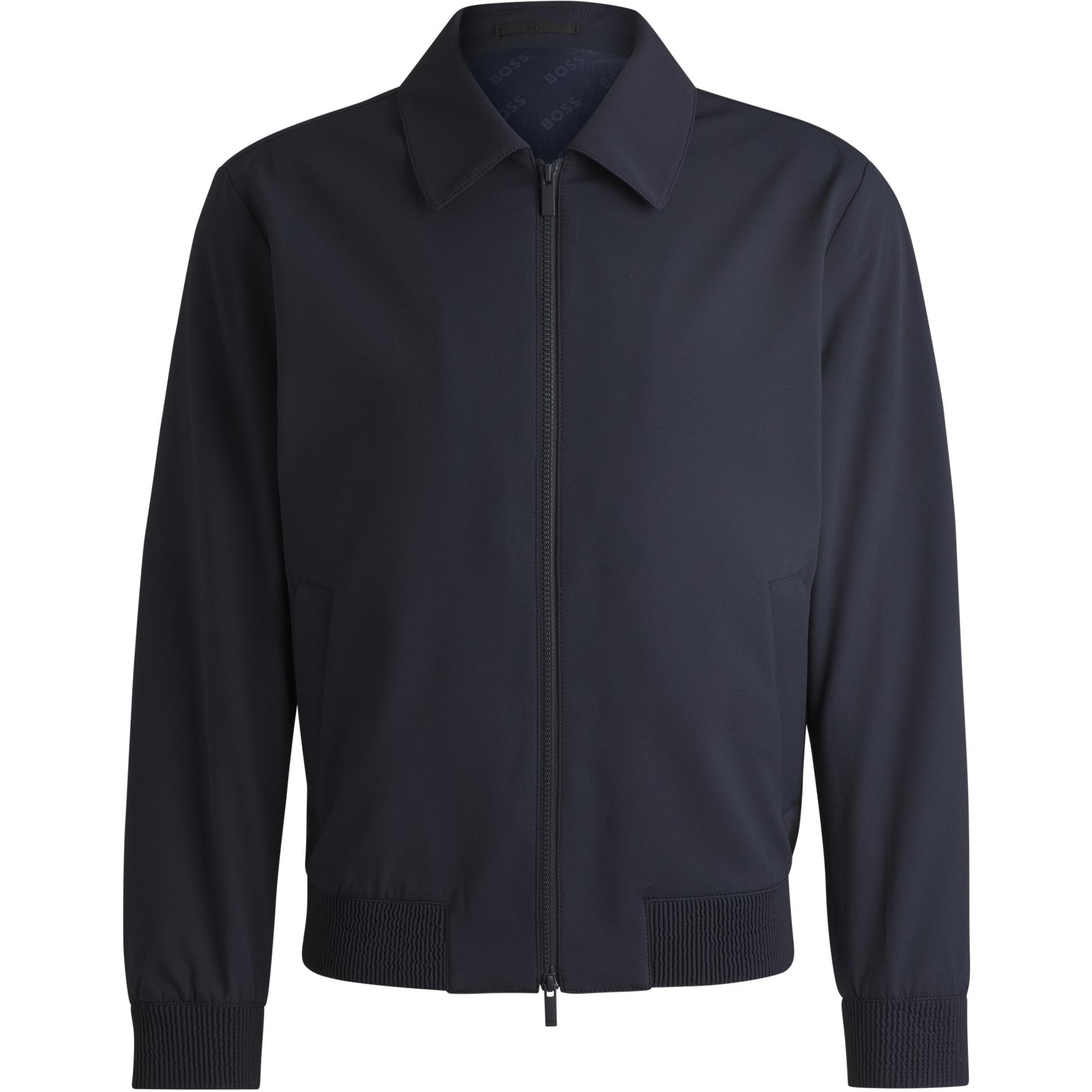 HUGO BOSS  Navy Blue Zip-Up Long Sleeve Jacket 50521577-404