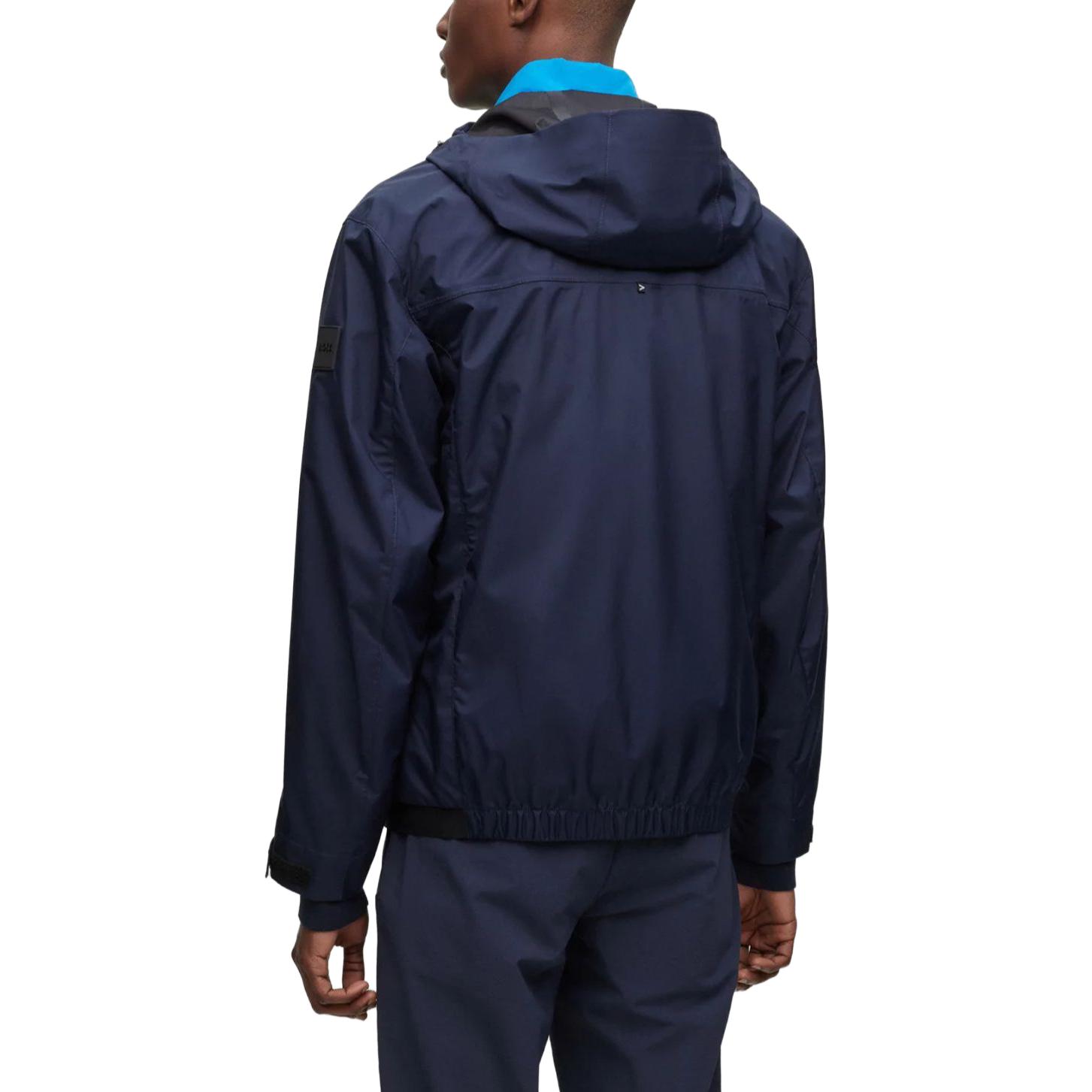 HUGO BOSS  Navy Long Sleeve Zipper Jacket with Solid Stitch Design 50493647-404 圖 8