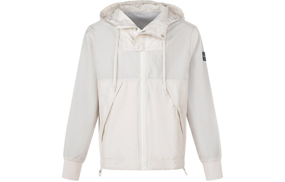 HUGO BOSS  Off-White Colorblock Hooded Zip Jacket with Drawstrings. 50471726-131 圖 2