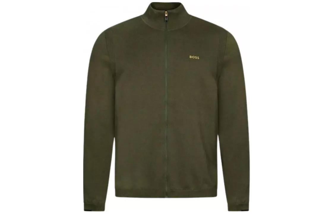 Order HUGO BOSS 橄欖綠刺繡標誌立領外套 50498540-379