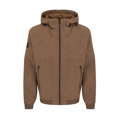 HUGO BOSS Plain Zip-Up Hoodie Jacket Light Brown 50518720-243