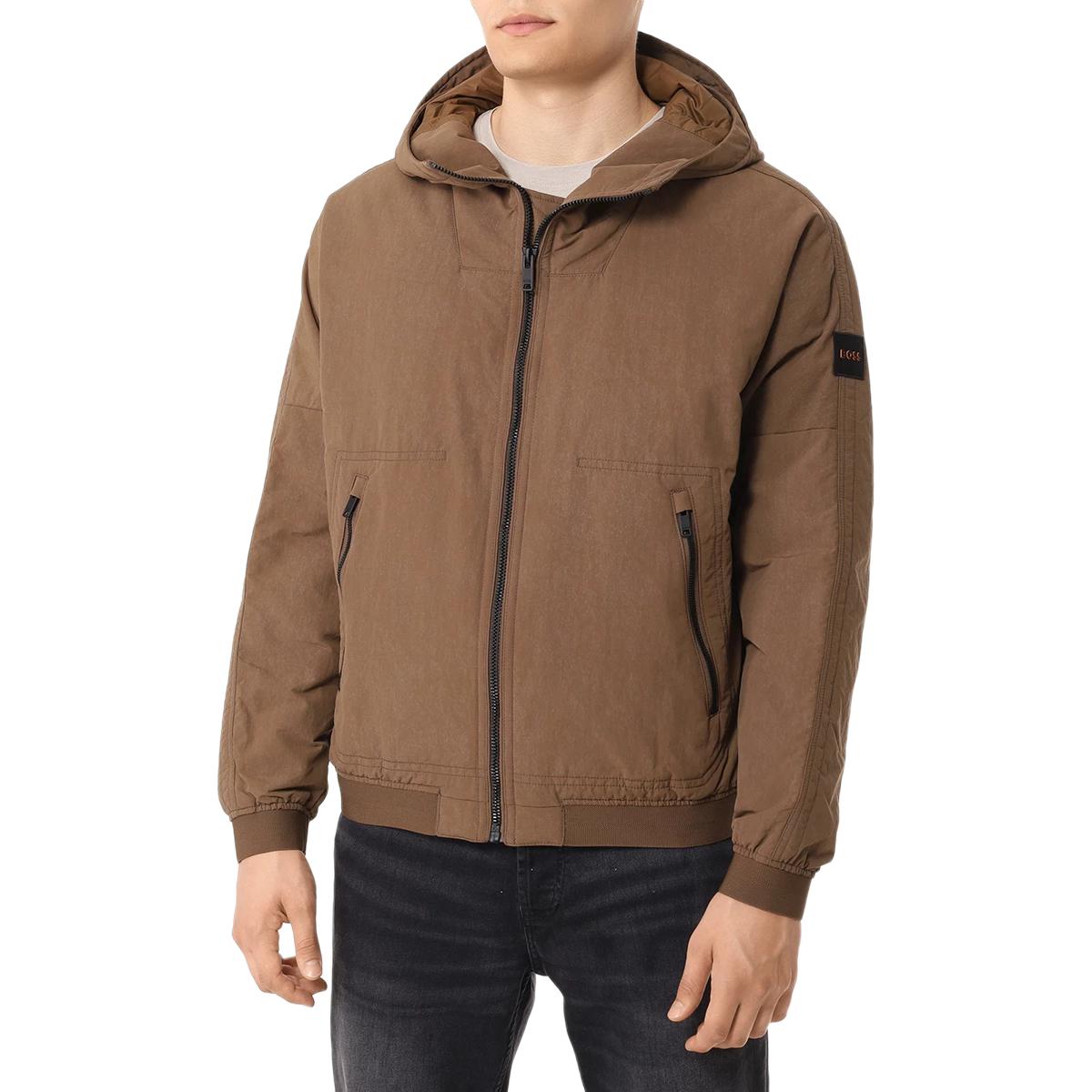 HUGO BOSS  Plain Zip-Up Hoodie Jacket Light Brown 50518720-243 圖 5