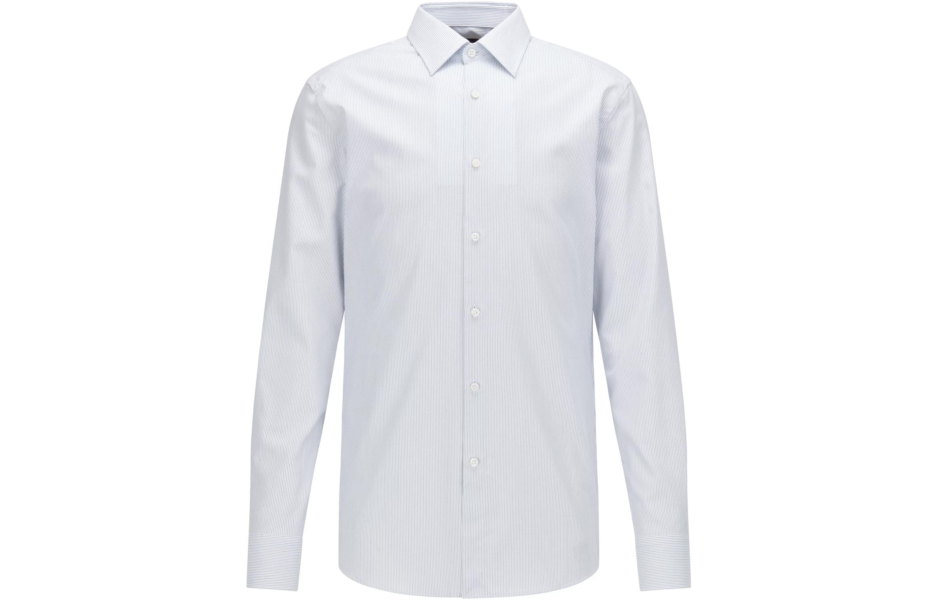 Order HUGO BOSS  Polka Dot Loose Fit Point Collar Long Sleeve Shirt Blue 50464836-420