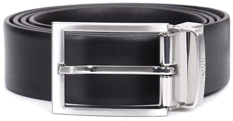HUGO BOSS Reversible Italian Leather Belt with Classic Logo Buckle. 50471845-002 Shop HUGO BOSS Reversible Italian Leather Belt with Classic Logo Buckle. 50471845-002