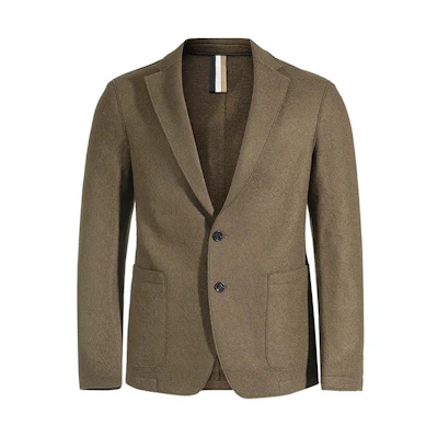 HUGO BOSS Single-Breasted Wool Blazer Light Olive Green FW23 50502544-361
