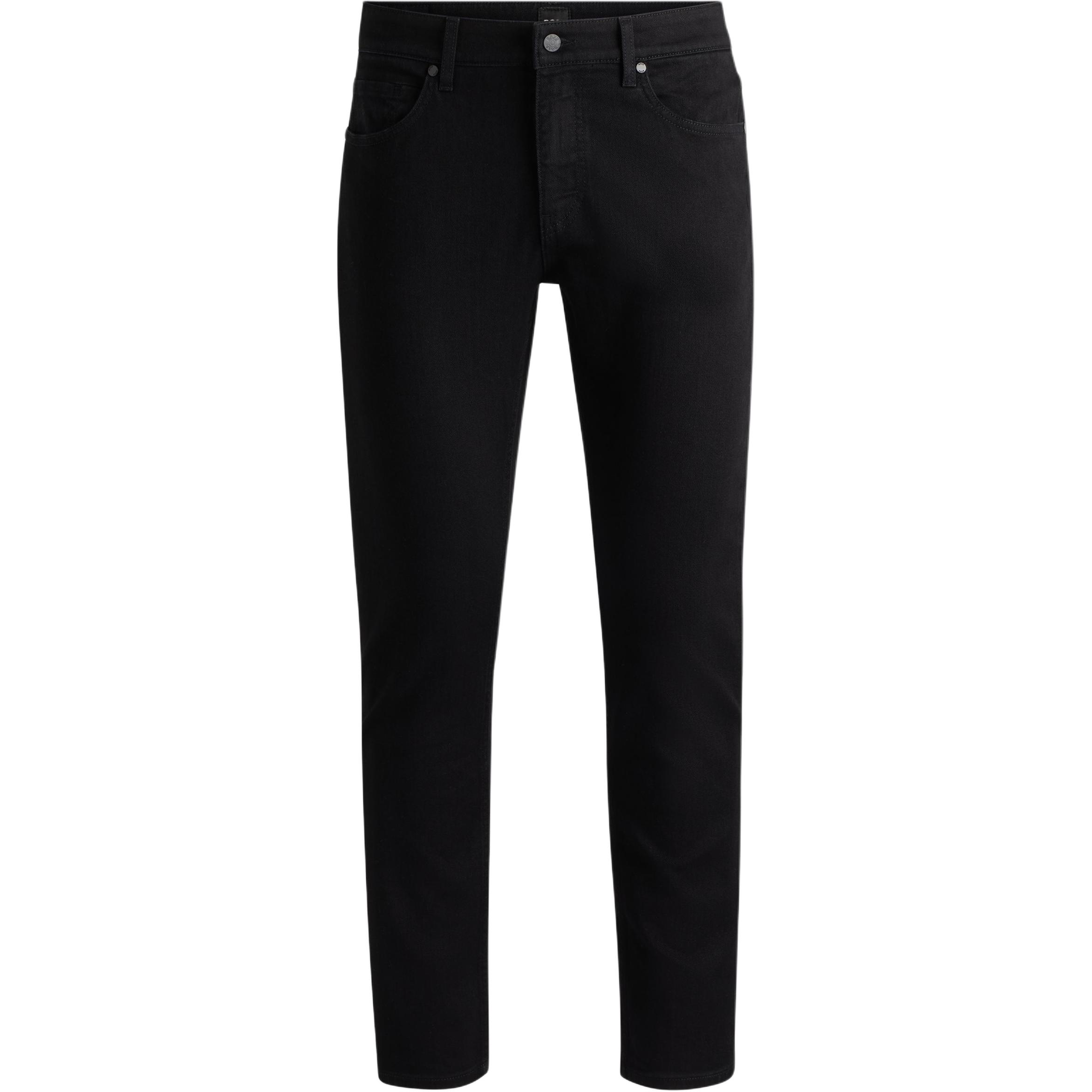 Order HUGO BOSS 修身低腰黑色牛仔褲 拉鍊設計 50520837-003