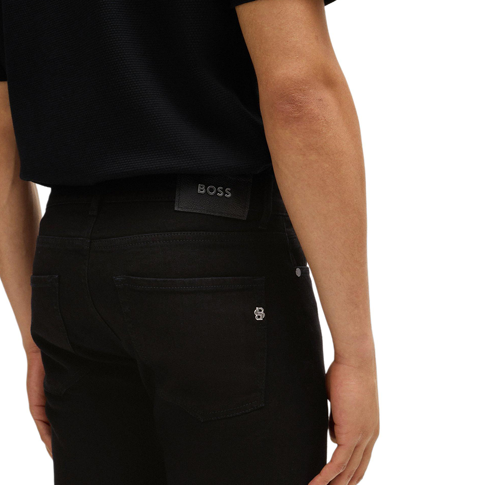 Details for HUGO BOSS 修身低腰黑色牛仔褲 拉鍊設計 50520837-003