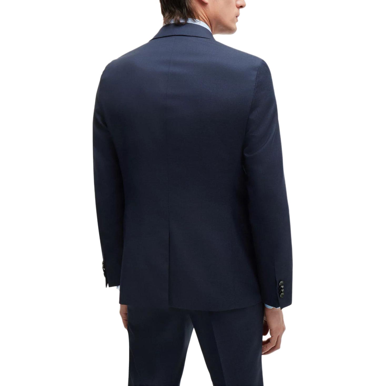 Details for Traje HUGO BOSS Slim-Fit de Lana Virgen con Microdiseño - Azul Oscuro 50518120-404