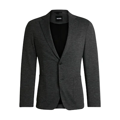 HUGO BOSS Slim-Fit Single-Breasted Blazer Dark Grey 50529323-021