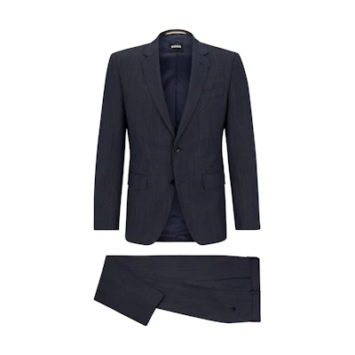 HUGO BOSS Slim-Fit Solid Navy Single-Breasted Suit Set 50497203-404
