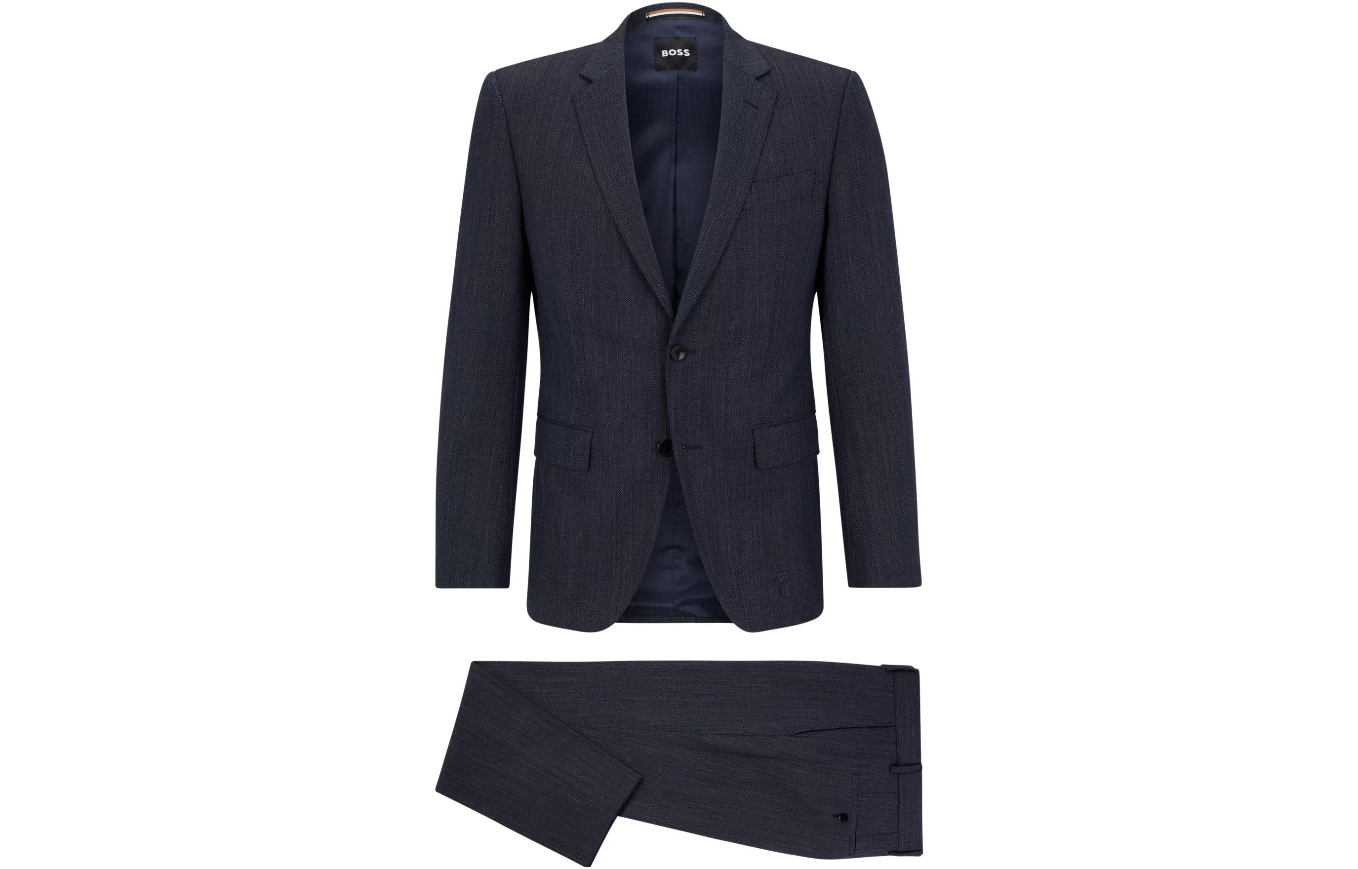 Order HUGO BOSS 修身版深藍色單排扣西裝套裝 50497203-404