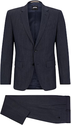 HUGO BOSS 修身版深藍色單排扣西裝套裝 50497203-404 Order HUGO BOSS 修身版深藍色單排扣西裝套裝 50497203-404