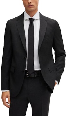 ヒューゴボス スリムフィット バージンウールスーツ ブラック マイクロパターン 50518120-001 Shop ヒューゴボス スリムフィット バージンウールスーツ ブラック マイクロパターン 50518120-001