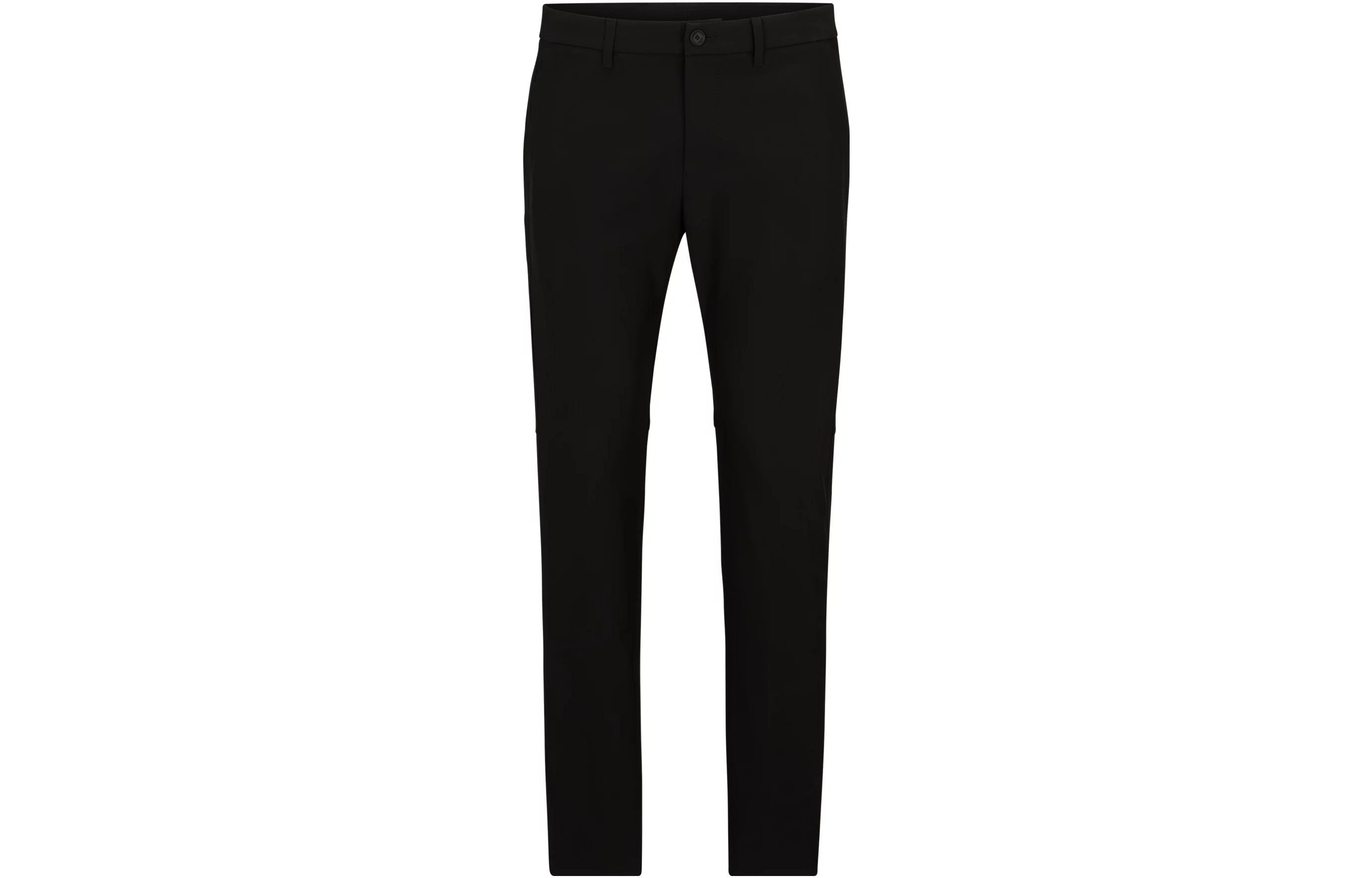 Order HUGO BOSS  Slim Fit Black Casual Pants with Solid Letter Print. 50495497-001