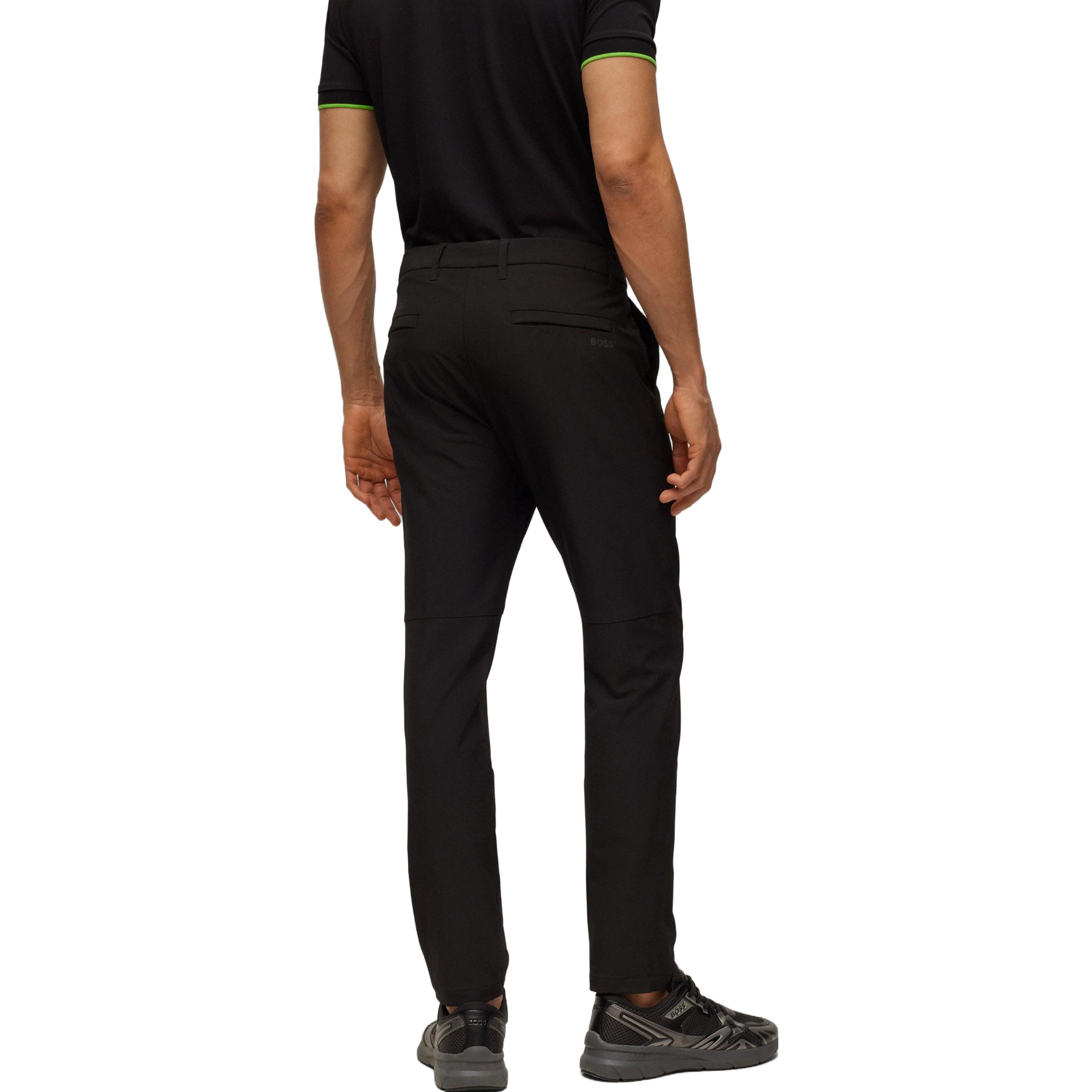 Purchase HUGO BOSS  Slim Fit Black Casual Pants with Solid Letter Print. 50495497-001
