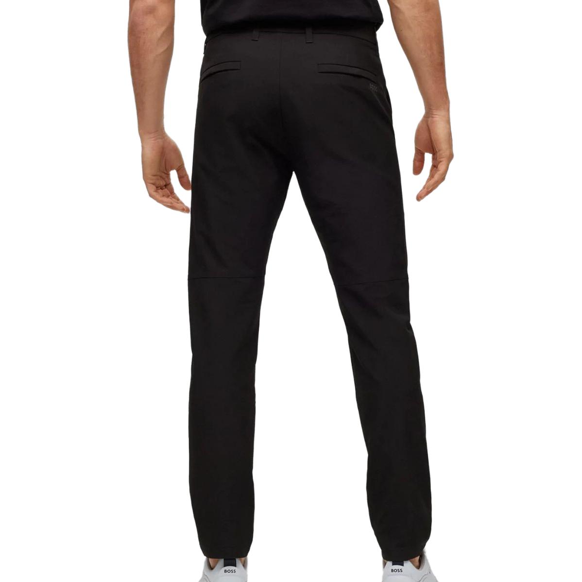 Sizing HUGO BOSS  Slim Fit Black Casual Pants with Solid Letter Print. 50495497-001