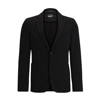 HUGO BOSS Slim Fit Black Single-Breasted Long Sleeve Blazer 50509553-001