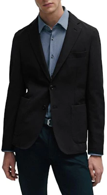 HUGO BOSS 修身版黑色单排扣长袖西装外套 50509553-001 Lookbook HUGO BOSS 修身版黑色单排扣长袖西装外套 50509553-001