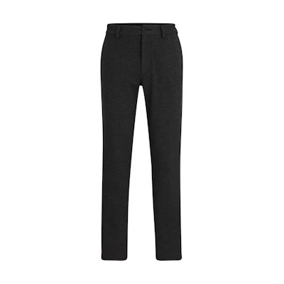 HUGO BOSS Slim Fit Black Suit Trousers in Performance-Stretch Material. 50507573-001