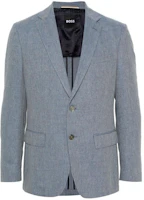 HUGO BOSS Slim Fit Herringbone Blazer Pink Blue - SS24 Collection 50509504-479 HUGO BOSS Slim Fit Herringbone Blazer Pink Blue - SS24 Collection 50509504-479