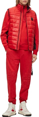 HUGO BOSS Slim Fit Logo Print Waterproof Jacket Vest - Red 50496725-624 Lookbook HUGO BOSS Slim Fit Logo Print Waterproof Jacket Vest - Red 50496725-624