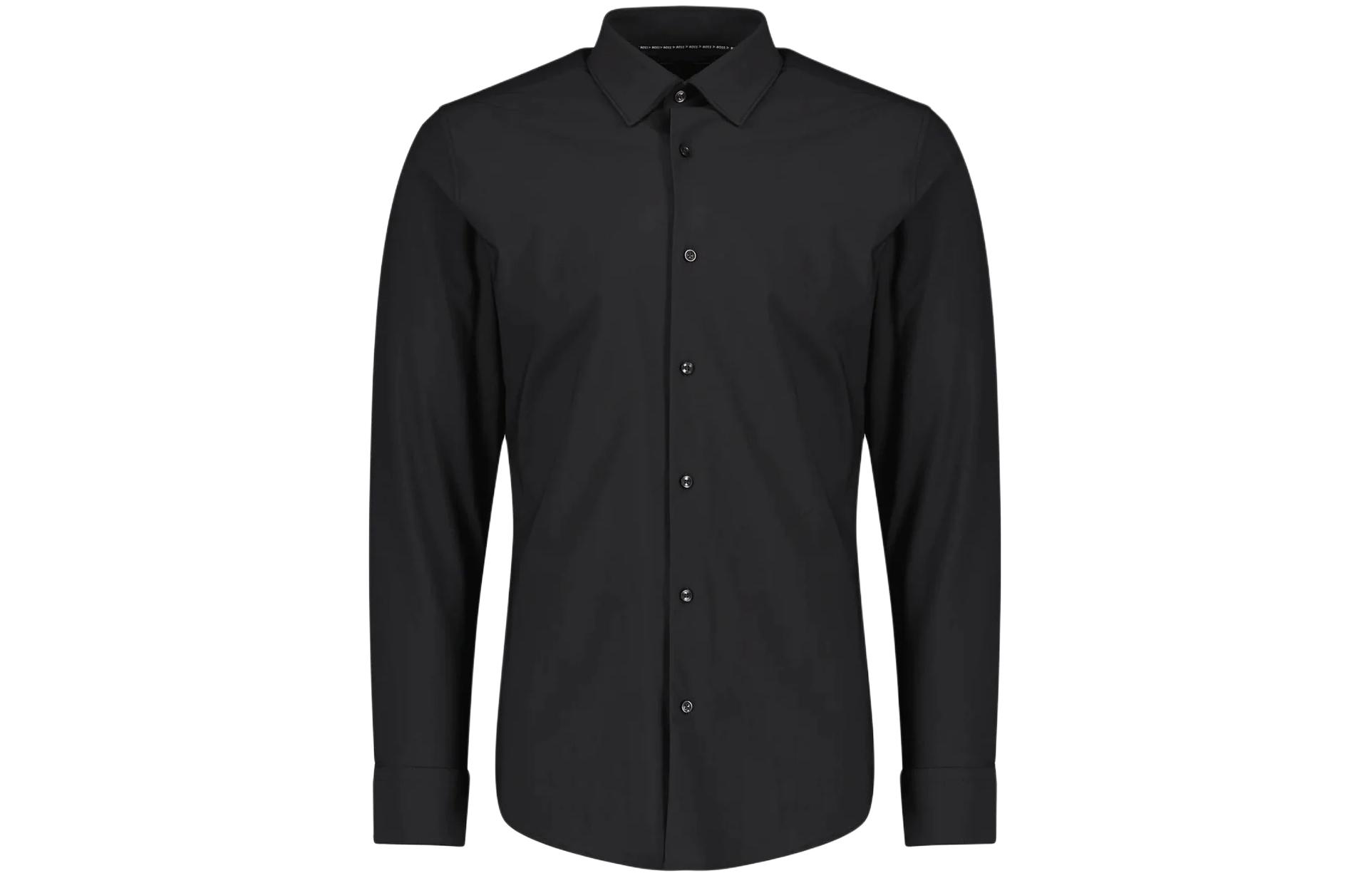 Order HUGO BOSS  Slim Fit Long Sleeve Black Button-Up Shirt. 50503554-001