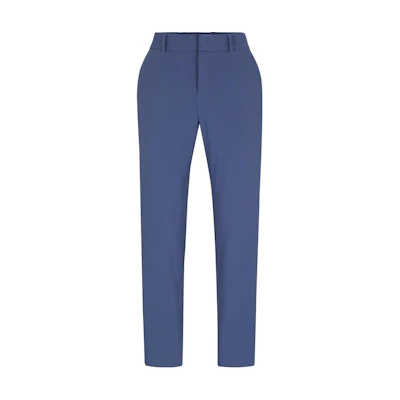 HUGO BOSS Slim Fit Mid-Rise Zip Casual Pants Navy Blue 50521593-412