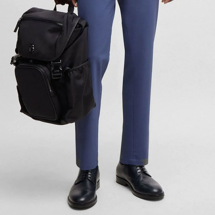 Details for HUGO BOSS 修身中腰拉鍊休閒長褲 深藍色 50521593-412