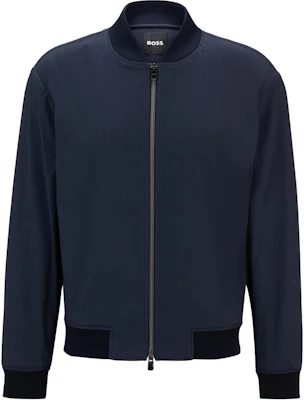 HUGO BOSS Slim Fit Jaket Lengan Panjang Zip-Up Navy Solid 50514604-404 Buy HUGO BOSS Slim Fit Jaket Lengan Panjang Zip-Up Navy Solid 50514604-404