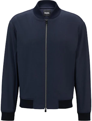 HUGO BOSS Slim Fit Jaket Lengan Panjang Zip-Up Navy Solid 50514604-404 Order HUGO BOSS Slim Fit Jaket Lengan Panjang Zip-Up Navy Solid 50514604-404