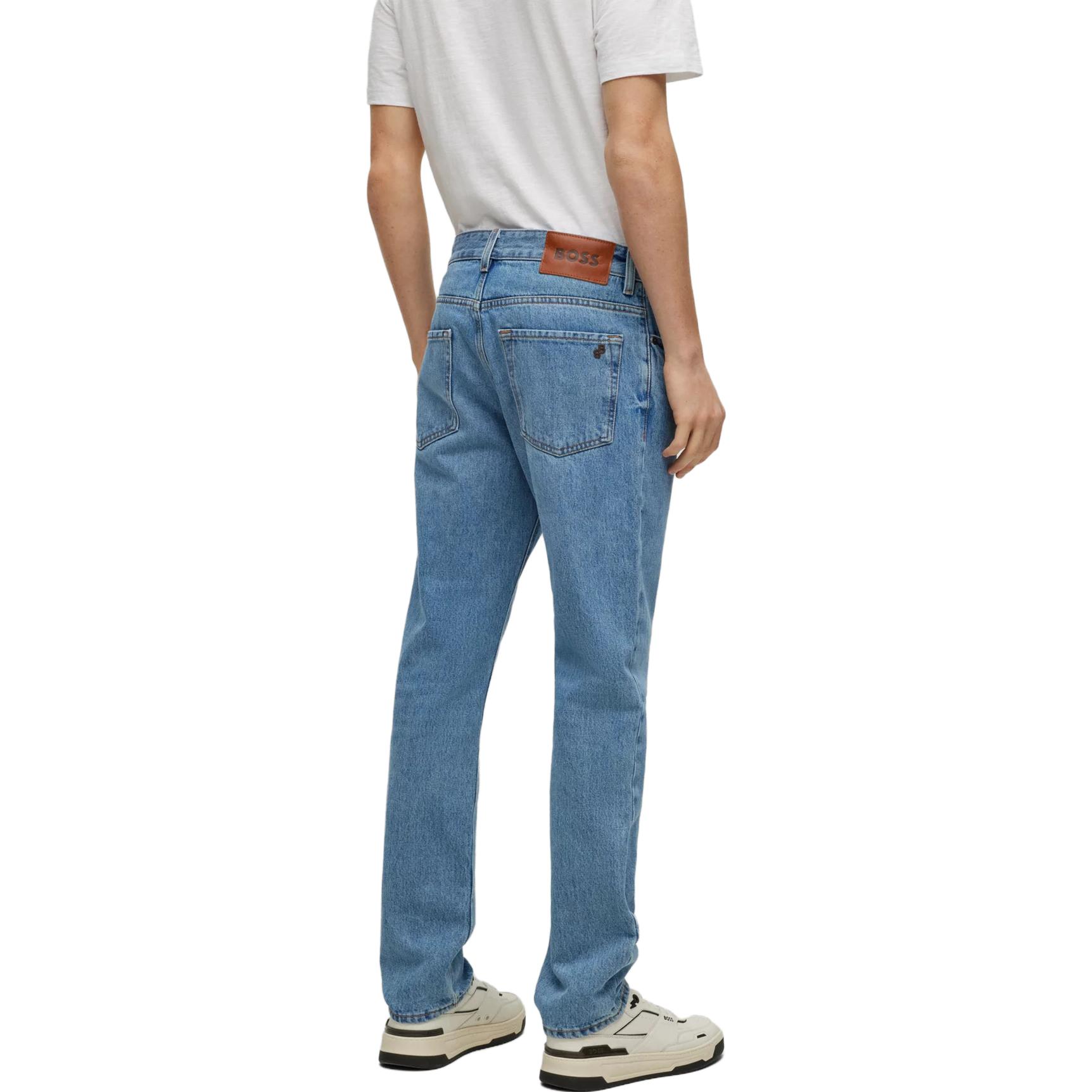 Purchase HUGO BOSS 修身錐形中腰拉鍊設計藍色牛仔褲 50496549-451