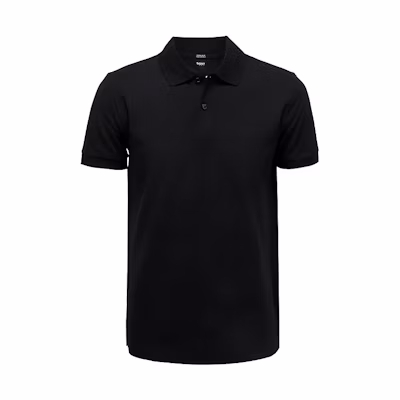 HUGO BOSS Solid Black Short Sleeve Polo Shirt 50182831-001