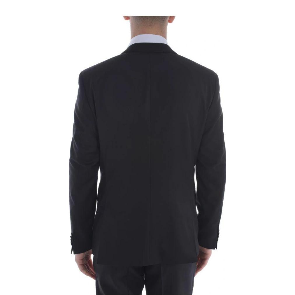 Shop HUGO BOSS  Solid Black V-Neck Suit 50318525-001