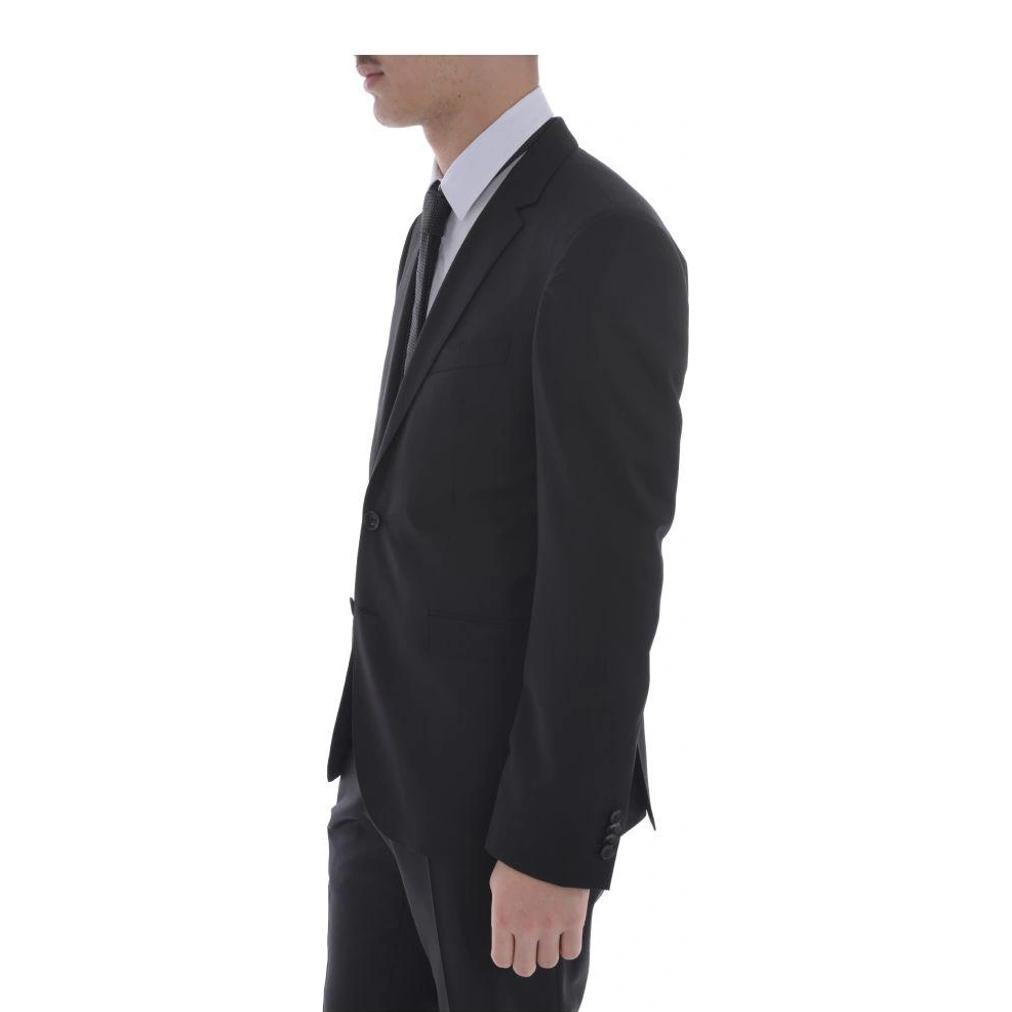 Purchase HUGO BOSS  Solid Black V-Neck Suit 50318525-001