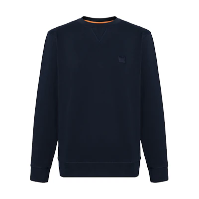 HUGO BOSS Solid Color Crewneck Long Sleeve Slim Fit Sweatshirt Navy 50509323-404