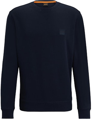 HUGO BOSS Solid Color Crewneck Long Sleeve Slim Fit Sweatshirt Navy 50509323-404 Order HUGO BOSS Solid Color Crewneck Long Sleeve Slim Fit Sweatshirt Navy 50509323-404