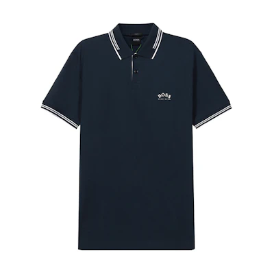 HUGO BOSS Solid Color Embroidered Polo Shirt Blue. 50412675-427