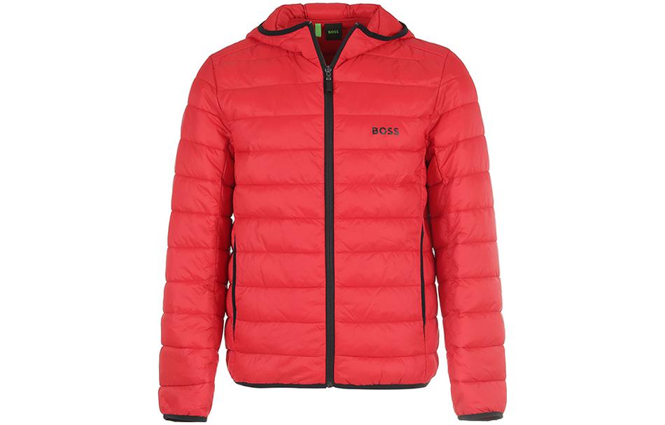 HUGO BOSS  Solid Color Hooded Zip Casual Cotton Jacket. 50472472-610