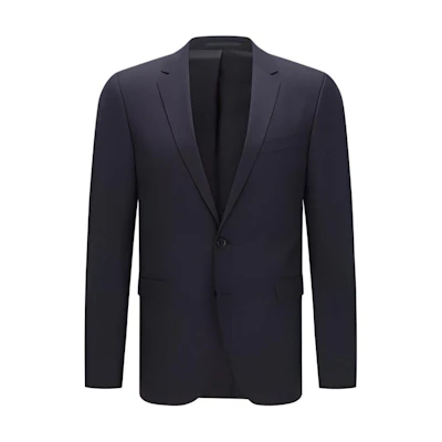HUGO BOSS Solid Color Long Sleeve Blazer with Pocket and Button Design 50318525-401