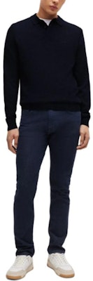 雨果博斯 纯色长袖套头毛衣 - 深蓝色 50519958-404 Lookbook 雨果博斯 纯色长袖套头毛衣 - 深蓝色 50519958-404