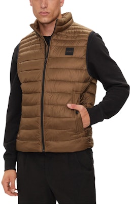 HUGO BOSS 深棕色純色無袖拉鍊背心 50505255-243 Order HUGO BOSS 深棕色純色無袖拉鍊背心 50505255-243