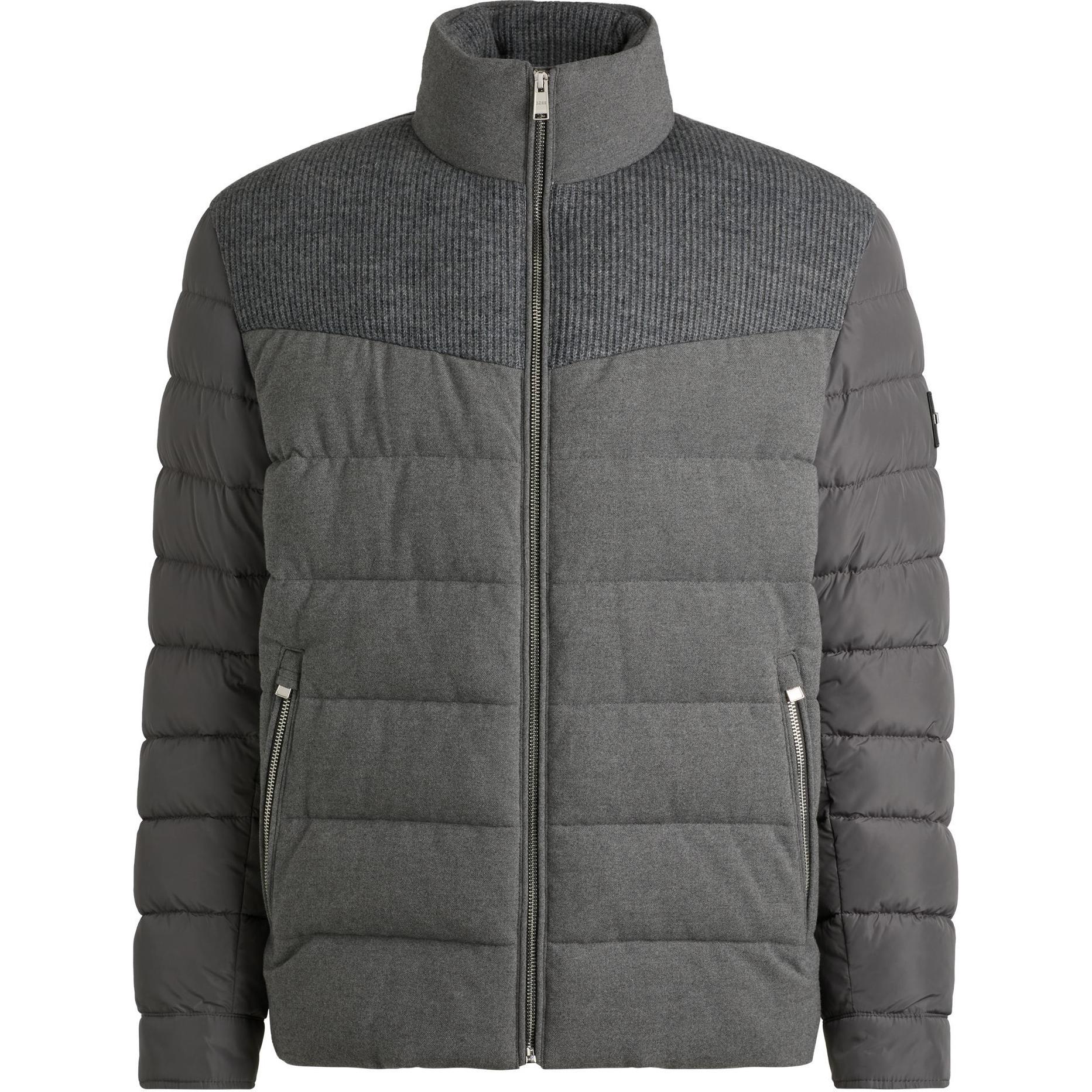 HUGO BOSS  Solid Color Zip-Up Casual Jacket in Mid Grey. 50524971-030 圖 2